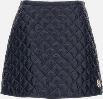 Moncler Dark Blue Quilted Mini Skirt