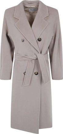 Max Mara Madame Klassieke Jas - Dames - Mantels - Bruin - Maat: 4XS Leer