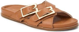 Bruno Magli Genesis Slide Sandal in Cognac Tumbled at Nordstrom, Size 10.5