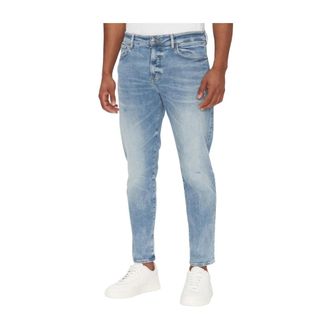 HUGO BOSS Jeans, Heren, Blauw, W32 L32, Katoen, Slim Fit Stretch Katoenen Jeans