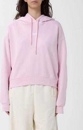 Disclaimer Felpa con cappuccio relaxed fit in cotone con logo stampato