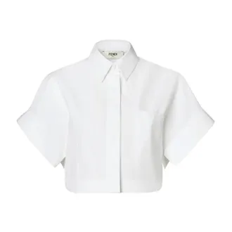 Fendi Camicia Popeline - female - Fendi - Shirts - White - XS - Blouses & Shirts