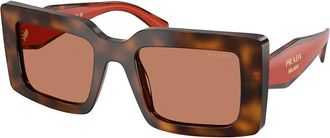 Prada PR D01S 01K90Q Womens Sunglasses Tortoiseshell Size 52
