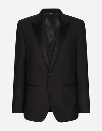 Dolce & Gabbana Smoking Aus Wolle - Mann Anz&uuml;ge Und Blazer Schwarz 48