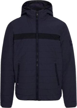Tommy Hilfiger Hooded Puffer Jacket - Heren - Gewatteerde jassen - Blauw - S - Katoen - Jassen