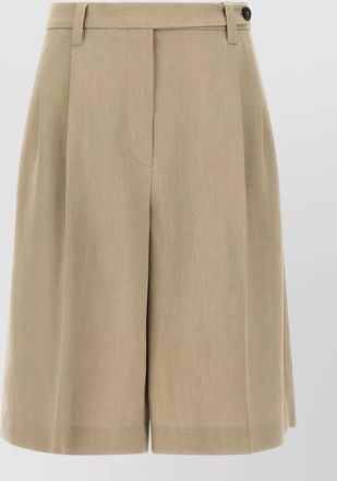 Brunello Cucinelli tailored bermuda shorts pleats belt loops