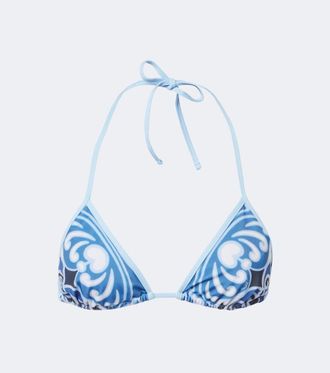 La DoubleJ Top de bikini estampado