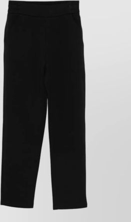 Emporio Armani cotton trousers elasticated waistband side pockets