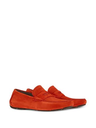 Ferragamo Suede Leather Loafer - Red