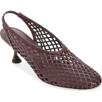 Proenza Schouler Tee Perforated Slingback Pump in Burgundy at Nordstrom, Size 10.5Us