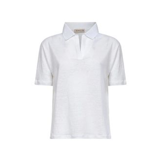 Blanca Vita Polo Shirts, female, White, Size: 2XS V-neck Polo Shirt