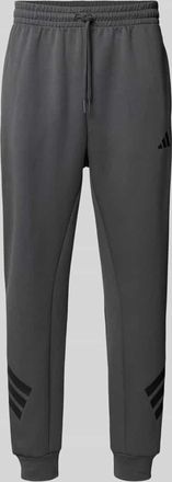 adidas Sweatpants mit elastischem Bund in Anthrazit, Gr&ouml;&szlig;e XXL