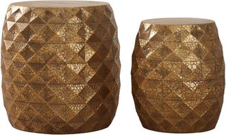Premier Housewares Reza Multi-Faceted Drum Stools