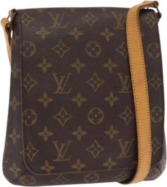 Louis Vuitton Pre-owned Cross Body Bags, female, Brown, Size: ONE SIZE Pre-owned Vintage Canvas Cross Body Bag