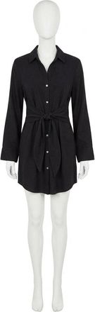 Z Supply Dallon Cupro Mini Dress In Black