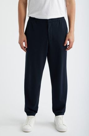 Emporio Armani Textured Jersey Joggers in Solid Blue Navy at Nordstrom, Size Xx-Large