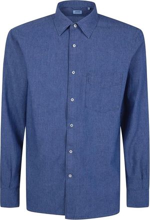 Aspesi Casual Shirts - Heren - Casual Overhemden - Blauw - 3XL - Overhemden