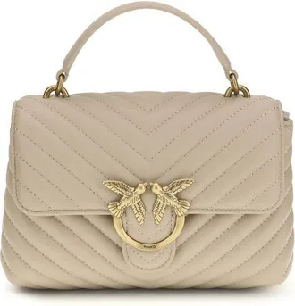 Pinko Calf Leather Bos Taurus Womens Handbag