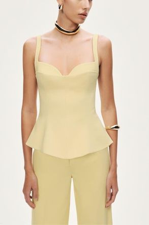 Nocturne Strappy Sculpted Bustier in Yellow at Nordstrom, Size X-Small Eu