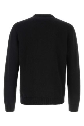 Valentino Garavani Mens Black Wool Sweater Neroburro Virgin Maglie