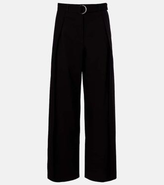 Loewe Pantaloni a gamba larga in lana con cintura