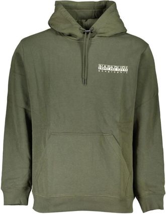 Napapijri Groene Katoenen Heren Sweater Hoodie - Heren - Hoodies - Groen - 2XL - Katoen - Hoodies & sweatvesten