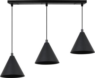 OEM L&aacute;mpara Colgante Soho Negra 3 Platos 14cm E14