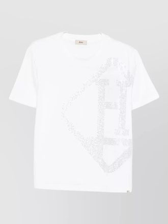 Herno soft graphic print relaxed fit top