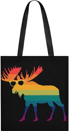 Generic Animal Moose Tote Bag for Women Men Shoulder Bags Purses Pouch Handbags