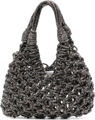 Hibourama Bags Chunky Open Weave Shimmering Shoulder Bag