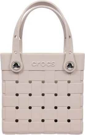 Crocs Small Woven Style Crossbody Tote with Top Handles and removeable crossbody strap in Coca Crm at Nordstrom