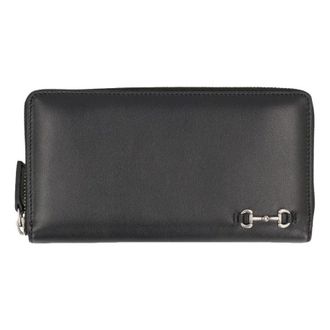 Gucci 25 Horsebit Zip Around Wallet Black 846954-AAFP1-1000