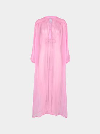 Les Vacances d'Irina The Hazy Nipple Silk Long Dress One Size