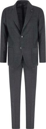 Lardini Abito Principe di Galles - - Suits - Uomo - Grigio - S