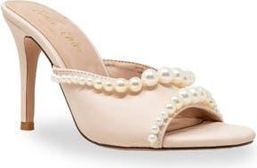 Chase + Chloe by Intouch Footwear Faux Pearl Embellished Sandal in Beige at Nordstrom Rack, Size 8.5
