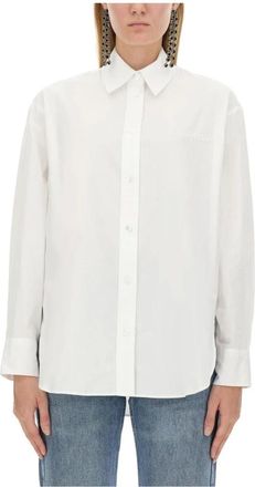 Isabel Marant Fabrizia Shirt - Dames - Blouses & Shirts - Wit - Maat: 2XS Katoen