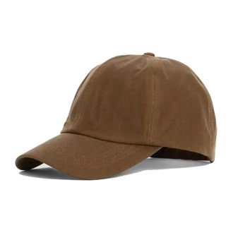 Barbour Caps, unisex, Brown, Size: ONE SIZE Waxed Cotton Visor Cap