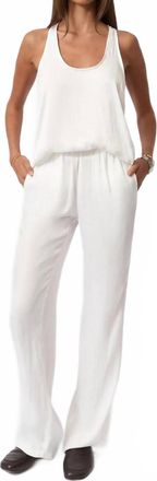 WeWoreWhat Silky Wide Leg Pull On Pants In White