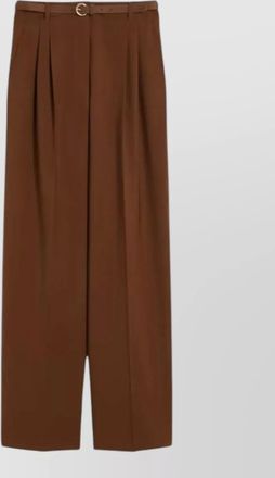Max Mara virgin wool wide-leg trousers