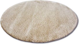RugsX Rugsx - Alfombra C&iacute;rculo Shaggy Micro Color Caramelo Beige Circulo 100 Cm