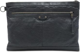 Balenciaga Pre-owned Balenciaga Lambskin Motocross Classic Clip Clutch L Ladies UFOOTCH7F70BPLY8