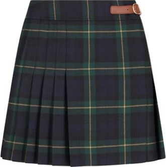 Celine Celine, Rokken, Dames, Veelkleurig, 2Xs, Leer, Mini Jupe Kilt Detail Cuir