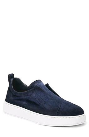 Santoni Victory Laceless Slip-On Sneaker in Blue at Nordstrom, Size 10.5