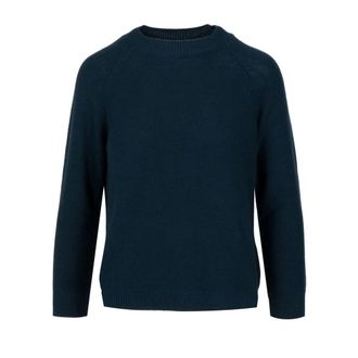 Max Mara Rondgebreide trui - Dames - Ronde hals truien - Blauw - L - Katoen - Truien & Vesten