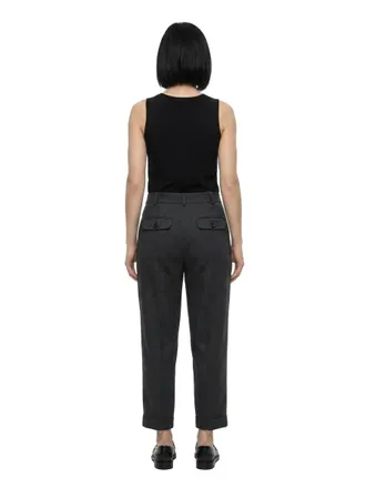 Dolce & Gabbana Womens Gray Cotton Casual Pants