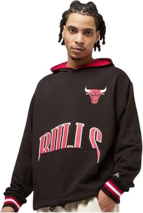New Era NBA Arch Graphic Oversized Pullover Hoodie - Heren - Hoodies - Zwart - 2XL - Katoen - Hoodies & sweatvesten
