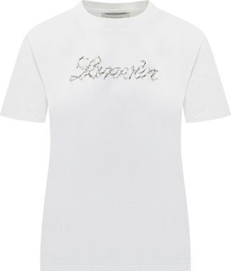 Lanvin White Logo Round Neck T-Shirt