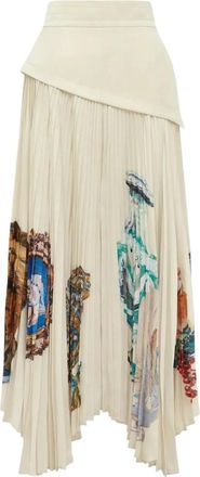Alemais Orazio pleated skirt - Neutrals