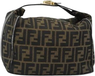Fendi Pre-owned Vintage Zucca Canvas Hand Bag - Dames - Vintage Schoudertas - Bruin - ONE Size - Leer - Vintage