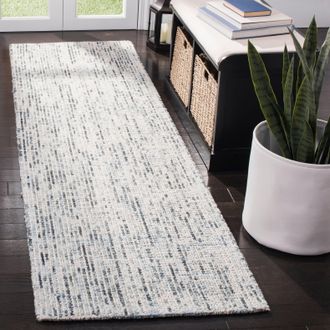 Safavieh Abstract Hand Made Area Rug, Blue / Charcoal Solid / Tonal Style Non-Shedding